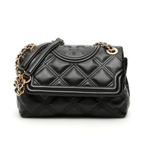 Tory Burch Black Soft Fleming Convertible Shoulder Bag